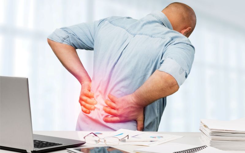 back pain from sitting at desk